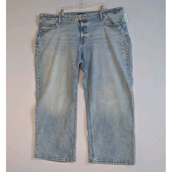 Edgely Women's Plus Size Jeans 24W Relaxed Wide Leg Boyfriend Mid Rise Original - Picture 1 of 16